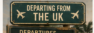 Departing from the UK vintage sign